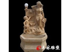 匠心傳承 西方噴泉雕刻與母子雕塑，石雕藝術中的永恒韻律